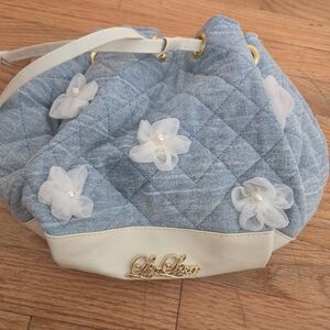 LIZ LISA Blue and White Floral Backpack